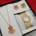 Ladies gift set with Necklace watch and Earrings | New Trendy Gift set. 