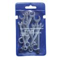 BRADOO- 10Pcs Mini Eneer Wrench Dual Heads Offset Ring Spanner Tools Spanner Combination Key 4-11mm Wrenches Hand Set. 