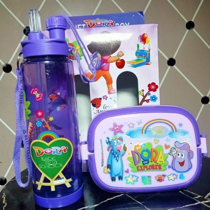 2 in 1 Water Bottle and Lunch Box Gift Set | Gift Box | School Water ...