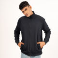 Full Mock Jacket For Men - Navy Blue. 