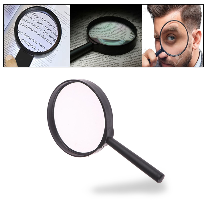 Magnifying%20Glass%20Handheld%20Magnifier%20Glass%20Zoom%20Magnification%205x%20Lens%20For%20Reading%20And%20Other%20Uses%20/%20Color-Black%20-%20Image%203