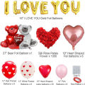 Valentine's Day Decoration Set I Love You Bear Balloon 1000 Rose Petals Valentine's Day Proposal Romance. 