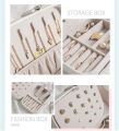 Leather Jewellery Organizer Box for Girls | Ear Rings & Necklace_Bracelets Holder | Small Jewelry Box Vanity Hanger Stand Velvet. 