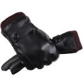 Men's Gloves Black Winter Mittens Keep Warm Touch Screen Windproof Driving Guantes Male Autumn Winter PU Leather Gloves Business. 