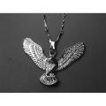 Silver/Black Stainless Steel Eagle Locket/Pendant/Necklace for Men/Boys. 