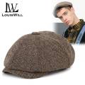 【ALLGOOD】Men Berets Caps Fashion Casual Hats Flat Caps Octagonal Caps British Style Outdoor Sunscreen Cap Berets Cap Golf Flat Cap Casual Hat Hip Hop Berets for Men. 