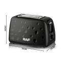 RAF Slice Toaster R-502 (2 Slots) With Grill Multifunction. 