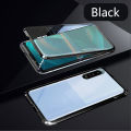 Biruiqu For Sony Xperia 5 Mark 3 Xperia 5 III Magnetic Absorption Case Metal Frame Shockproof Double Sided Tempered Glass Magnetic Case Cover. 