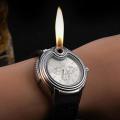 Men's wristwatch with built in gas refillable cigarette lighter. (Iighter watch, watches for men). 