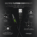 FunBug Hot-Selling Wired Gaming Headphones Rgb with Built-in Mic for Pubg Mobile, Computer, Android, PC, PS4, Laptop, Xbox, PS5, Nintendo Switch - 3.5mm & USB Plug Stereo Sound Bass Head Phone Headset with Noise Cancelling Microphone. 