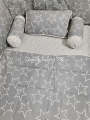CS-658: Grey Stars Cot Bedding Set. 