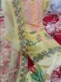 Stitched 3 Pc embroidery dress for girls/ Tissue,Organza 3 piece Trending designer dress / New collection Organza computer fancy design. 