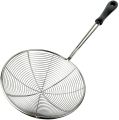 Stainless Steel Spider Strainer, Asian Wire Skimmer Ladle for Cooking Frying Food Pasta Spaghetti Noodle Hot Pot, Stay Cool Handle with Hook for Easy Storage. 