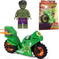 Super Heroes - Marvel Avengers Hulk Building block with Motor Bike. 