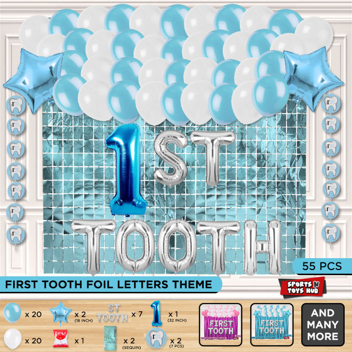 First Teeth Foil Letter Theme Collection, My 1-s-t Tooth Celebration Decoration Event, Photo Backdrops, Baby Boy, Baby Girl, Milk Teeth, First Tetting, Indoor & Outdoor Decoratives, Decor Party Supplies : WlPW7yLm