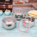 Food Container | Stainless Steel Salad Bowl set in Multi Colour | 5Pcs & 3pcs Colorful & Simple Bowls. 