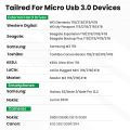 Hard Drive External Cable USB Micro B Cable HDD Cable Micro Data Cable SSD Sata Cable for Samsung Hard Disk Micro B USB3.0 Cable. 