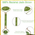 Facial Massager Jade Roller & Gua Sha Stone Set with Box , 100% Real & Natural Jade Roller Facial Massager , Skin Care Anti Aging Facial Roller, Original Jade Roller. 