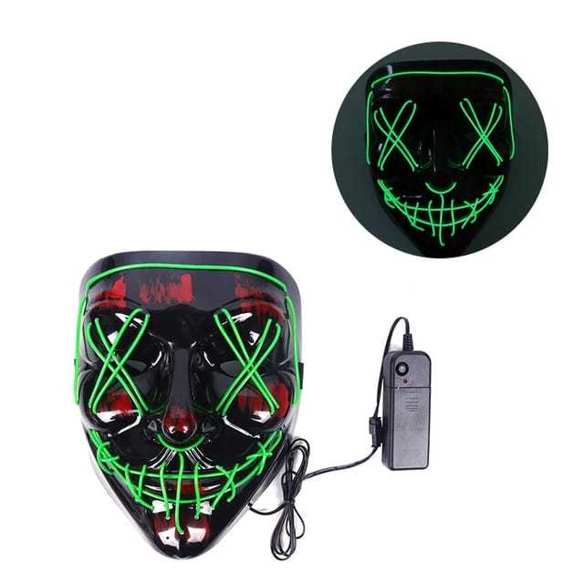 Halloween LED Light up Mask LED Purge Mask Flashing Light up mask colorful Rave Mask