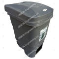 60 Litres Dust Bin with Wheels n Pedal - Outdoor Garbage Waste Bin Trash Can - Trolley n Paddle - High Quality Pure Plastic - select Color from variations. 