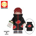 8pcs/set Hot Anime NARUTO Series Uchiha Yahiko Characters Building Blocks Bricks Accessories Collection WM6105. 