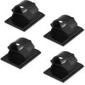 20Pcs Black Adjustable Plastic Cable Clamps Self Adhesive Car Cable Clips Wire Organizer & 50 Pcs Self Adhesive Cable Clamp Plastic Rectangular Cable Clips. 