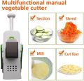 Mandoline Manual Vegetable Slicer, Foldable Grater Slicer, Potato Cutter, French Fries Cutter, Household Kitchen Chopping Tool High Quality ABS Vegetable & Fruit Slicer -Slicing Made Effortless.. 