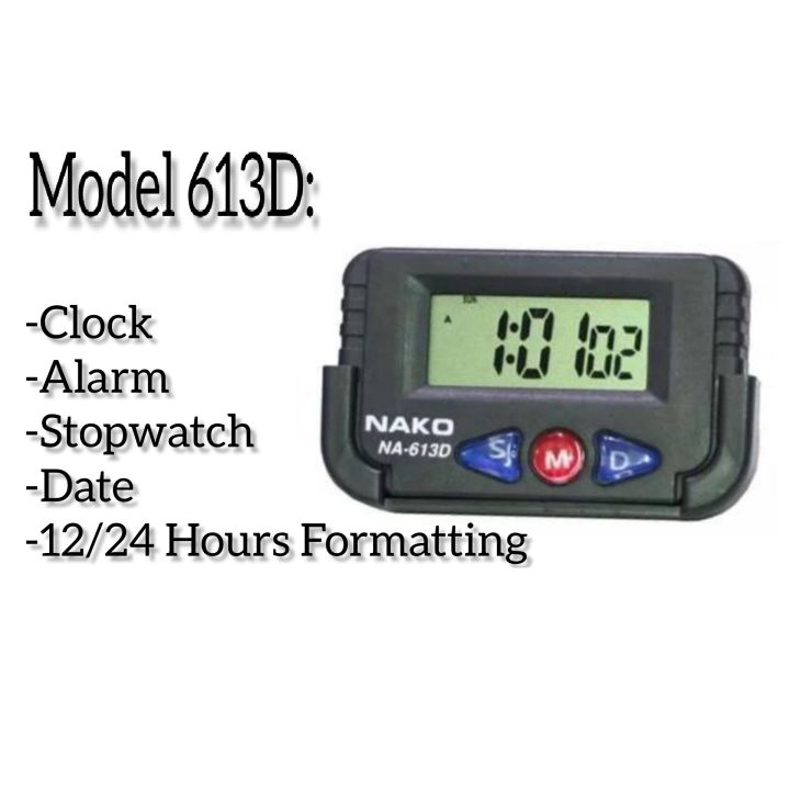 Digital Clock 613D Clock Stopwatch Calendar Pocket Size Multifunctional Table Clock Car watch Kitchen clock Study watch Washroom clock Electronic Clock, Digital Watch, Alarm