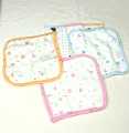 Baby Face Towel Napkin For Newborn baby  (Pack of 06 Pieces) White Base with Printed. 