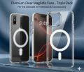 iPhone 7, X/XS to 17 Pro Max Magnetic MagSafe Compatible TPU Case | Transparent Shockproof Protector. 