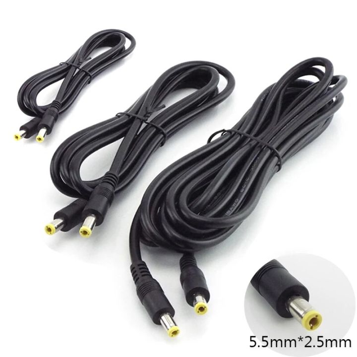 0.5M/1.5M/3M 12V 10A DC Power Supply Splitter Male to Male 5.5mm*2.5mm Plug Connector Power Adapter Extension Cable