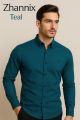 Teal Color Shamrey Fabric Shirt - Premium Quality, Comfortable & Versatile for Men, Women & Teens woth ever. 