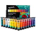 Mont Marte Acrylic Paints Set - 24 Pieces, 36ml Tubes - Ideal for Acrylic Painting - Brilliant Lightfast Colours with Great Opacity - Perfect for Beginners, Professionals and Artists. 