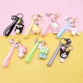 【Footprint】 Cute Cartoon Sanrio Kuromi Mymelody Pendant Keychain Holder Key Chain Car Keyring Mobile Phone Bag Hanging Jewelry Kids Gifts. 