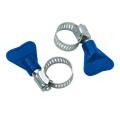 2 pices 10mm -16 mm and 16mm to 25mm Key-Type Adjust Stainless Steel Hose Clamp Worm Gear Clamps. 