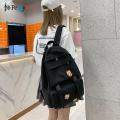 Backpack Women Solid Color Women Shoulder Bag Black School Bag for Teenager Girl Children Supplies Women Travel Bagpack 2022. 