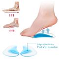 1 Pair, Dr. Foot Plantar Fasciitis Arch Support Silicone Shoe Insoles. Orthotic Insole Thicken Gel Arch Pads for Flat Feet - Self-Adhesive Arch Cushions Inserts for Men and Women. 