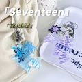 3pcs/set Kpop SEVENTEEN Keyring Keychains Acrylic Double-sided Pendant. 