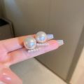 Frascati New Women's Earrings Delicate Two-sided Strip Pearl Ear Stud Earrings For Women Korean Girl Gifts Jewelry. 