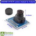 OV7670 camera module Supports VGA CIF auto exposure control display active size 640X480 for Arduino by Electrica. 