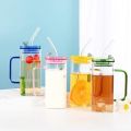 Mason Jar 500ml Glass Mug With Handle & Straw -  1 Pc. 