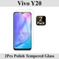 2Pcs Vivo Y20 Tempered Glass Screen Protector Premium High Quality Polish Glass For Vivo Y20. 