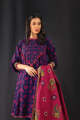 Alkaram Studio Unstitched 3 Pc Printed Khaddar Suit With Khaddar Dupatta  FW-17.1-23-Blue. 