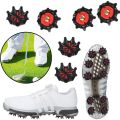 16Pcs Outdoor Golf Shoe Spikes Screw Training Parts Soft Rubber for Golf Sports Shoes (Red/Black). 