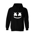 Smiley Printed Fleece Hoodie Winter Warm Pullover Drawstring Top Quality Wear Hoodies For Men. 