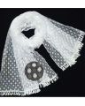 White Net Dupatta For Girls Net Dupatta with 2 side lace for girl & ladies Premium Quality All-Season White Color Shawl/ Dupatta with Pallu Lace. 