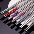 Festival Blue Patters Portable For Sticks Reusable Porcelain Tableware Steel Chopsticks. 