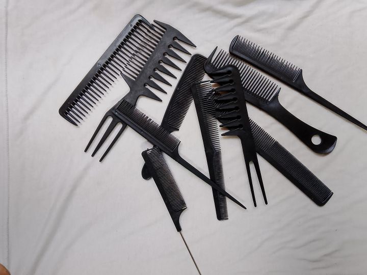 "10 Pcs/Lot Kids Anti-Static Hair Brush & Comb Set - Perfect for Children's Hairstyles, Tangle-Free, Gentle Detangling, and Styling Tools"