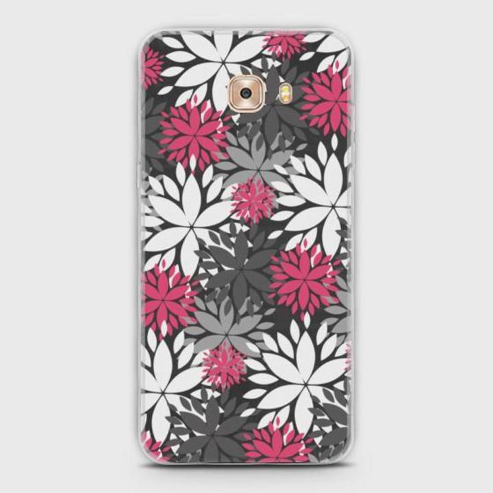 Samsung C5 Pro Cover - SkinLee HQ Hybrid Case (Soft) - Beautiful Flower Pattern - SKINLEE-99-1-136-40