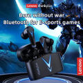 Lenovo LP6 Game Headset BT5.0 Wireless Earphones 65ms Low Latency DSP Noise Reduction Game/Music Dual Mode In-ear Earbuds for Gamers Sports. 